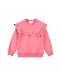 Miles The Label Girls' Confetti Eyelet Sweatshirt - Little Kid