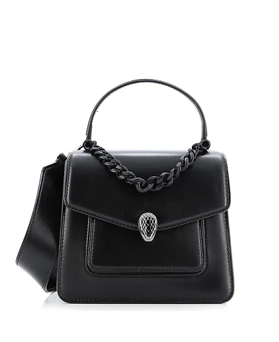 Pre-Owned Bvlgari Serpenti Forever Maxi Chain Top Handle Bag Leather