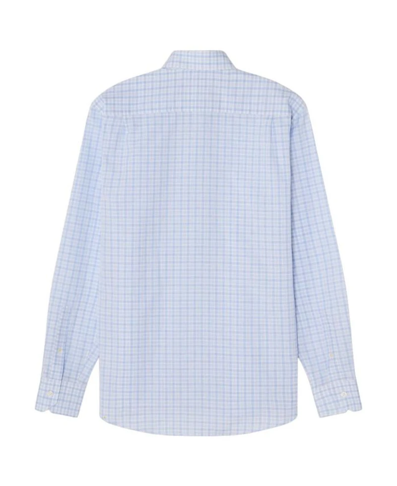 Reynolds Check Cotton/Linen Contemporary Fit Shirt