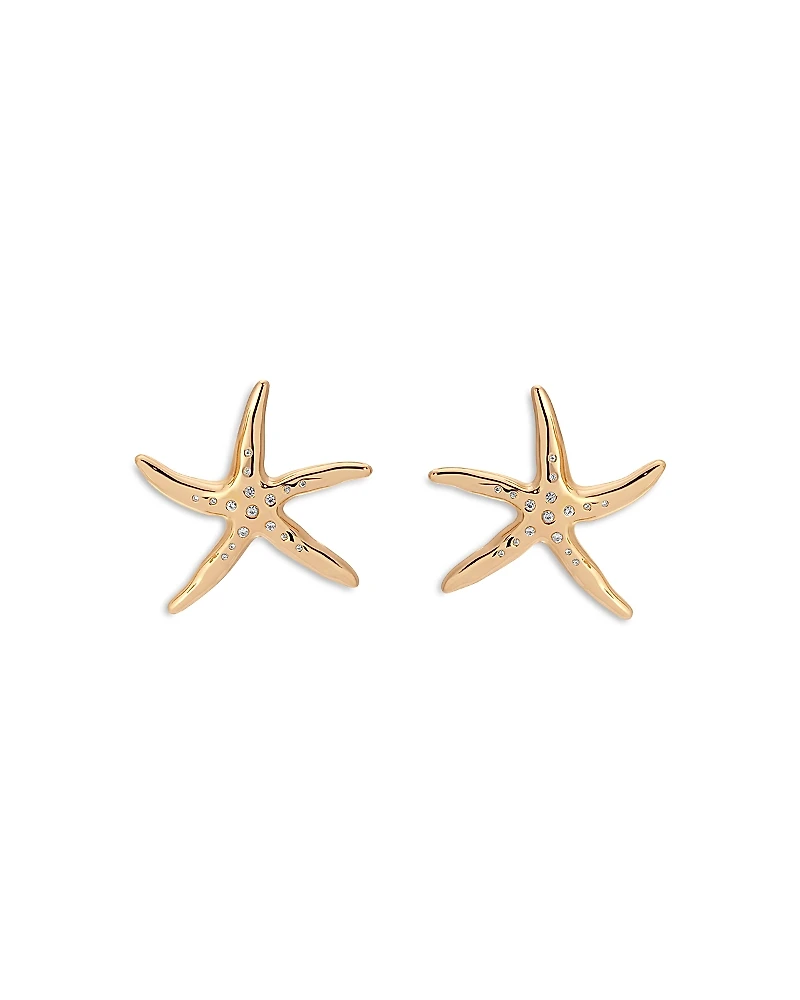 Ettika Pave Starfish Luxe Statement Stud Earrings