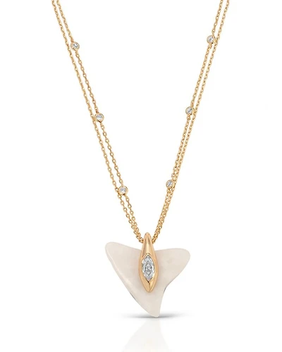 Deep Ocean Shark Tooth Pendant Necklace, 15"-18.25"