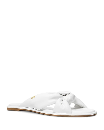 Michael Michael Kors Women's Elena Knotted Strap Slide Sandals