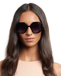 Round Geometrical Sunglasses, 53mm