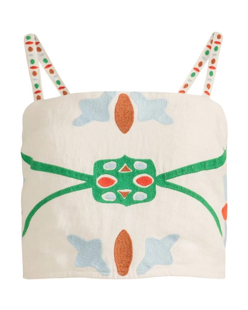 Wyatt Linen Crop Top