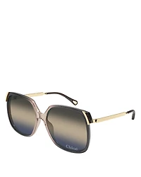 Chloe Rectangle Sunglasses, 60mm
