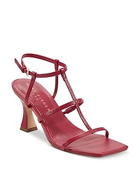 Marc Fisher Ltd. Women's Dennie Square Toe Strappy Mid Heel Sandals