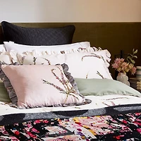 Heather Floral Satin  Comforter Set