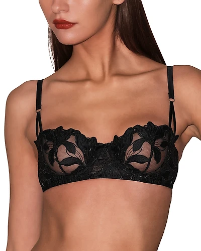 Fleur du Mal Lily Embroidered Balconette Bra