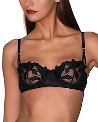 Fleur du Mal Lily Embroidered Balconette Bra