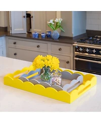 Scalloped Ottoman Tray, 17" x 13"