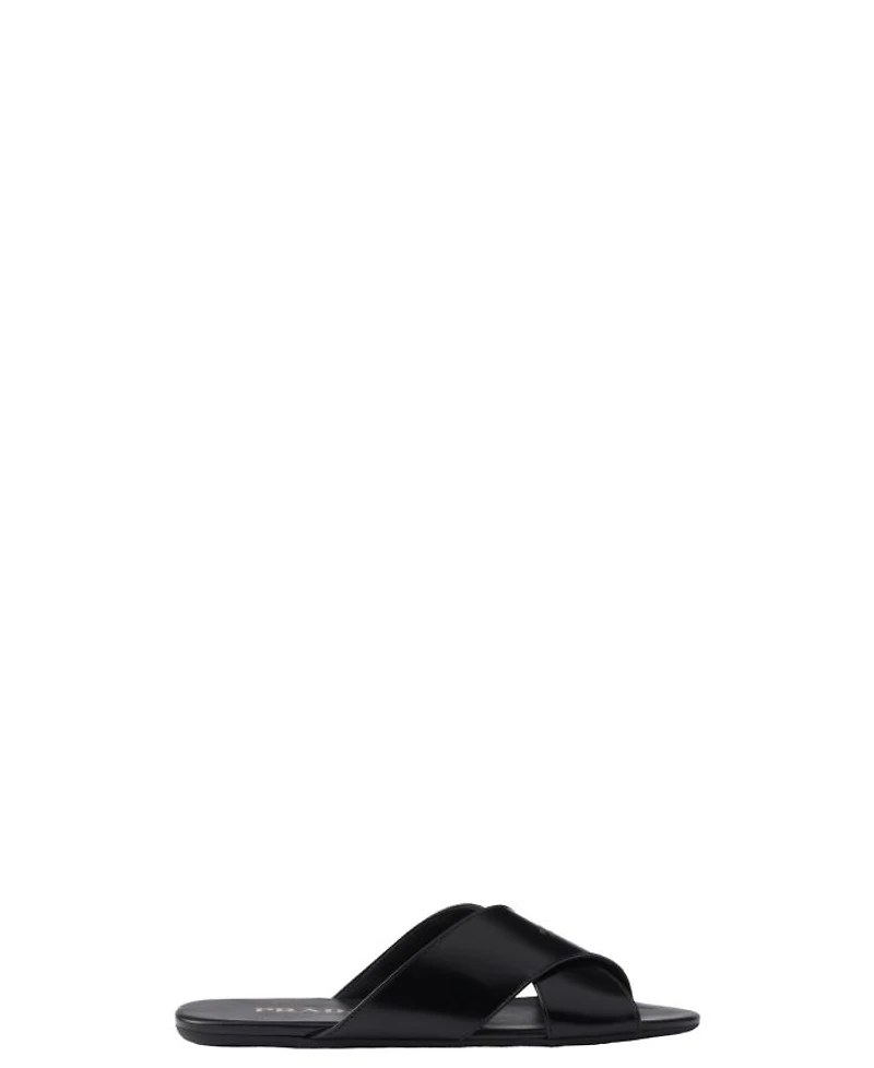 Women's Brushed Leather Slides