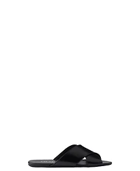 Women's Brushed Leather Slides