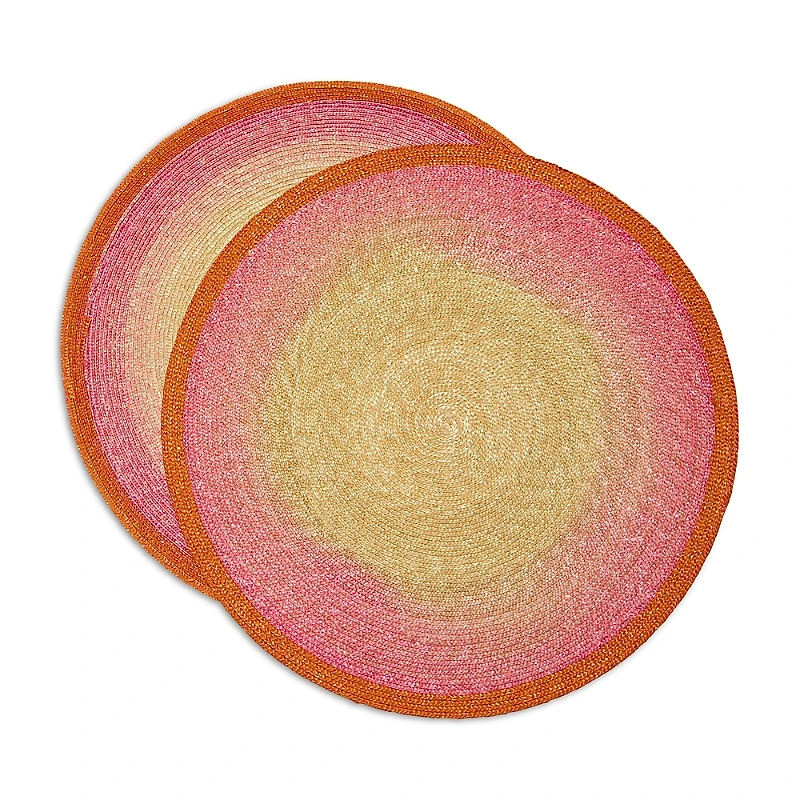 La DoubleJ Handpainted Sunset Placemats, Set of 2