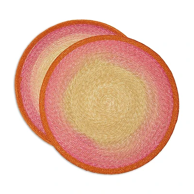 La DoubleJ Handpainted Sunset Placemats, Set of 2