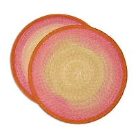 La DoubleJ Handpainted Sunset Placemats, Set of 2