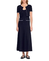 Cropped Beaded Cardigan