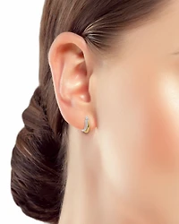 Two-Tone Double Hoop Earrings