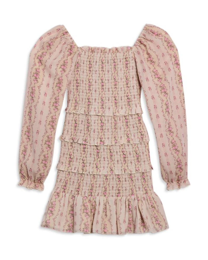 Girls' Laila Sheer Sleeved Dress - Big Kid