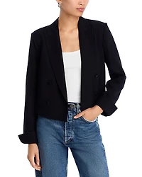 Steve Madden Rowane Cropped Double Breasted Blazer