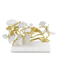 Butterfly Ginkgo Golden Decorative Object