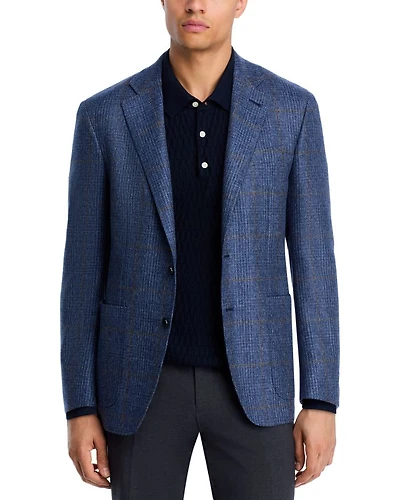 Kei Plaid Unstructured Trim Fit Sport Coat