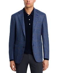 Kei Plaid Unstructured Trim Fit Sport Coat