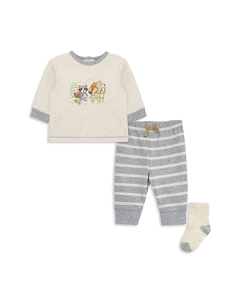 Little Me Boys' Three Piece Hiking Jogger Set - Baby