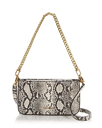 Michael Kors Convertible Pochette Snake Embossed Leather Crossbody Bag