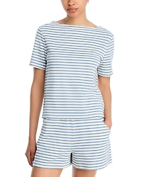 Veronica Beard Hovey Striped Short Sleeve Tee