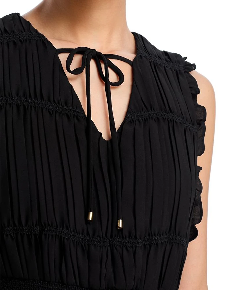 Tiered Pleated Dress