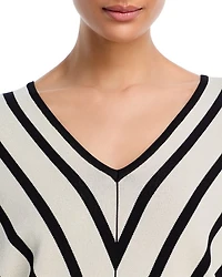 Striped Extended Sleeve Sweater