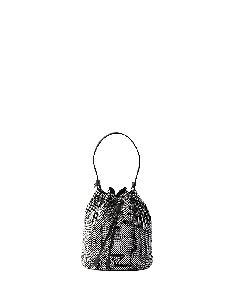 Prada Mini Crystal-Studded Satin Bag