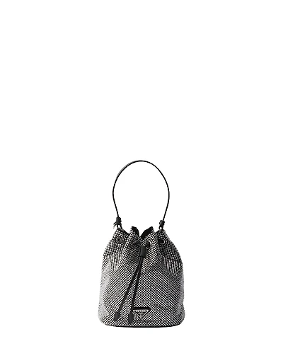 Prada Mini Crystal-Studded Satin Bag