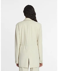Belted Wool Blend Jacket