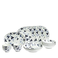 Wild Strawberry Inky Blue Dinnerware 15 Piece Set, Service for 4