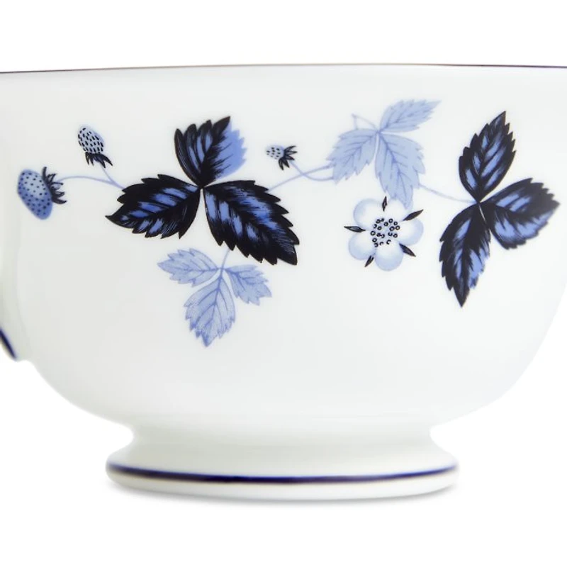 Wild Strawberry Inky Blue Teacup & Saucer