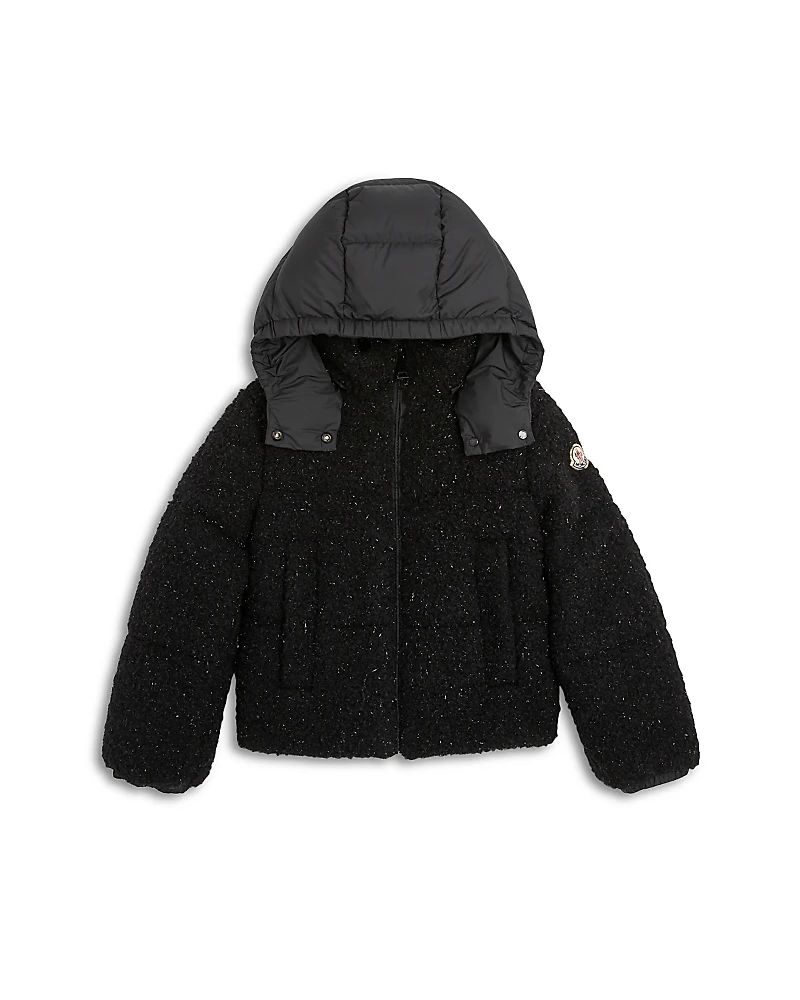 Moncler Girls' Zambaga Teddy Hooded Jacket