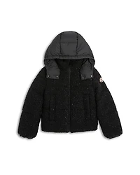 Moncler Girls' Zambaga Teddy Hooded Jacket