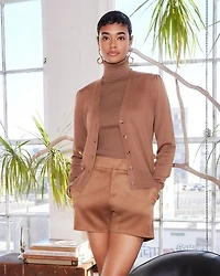 Faux Suede Modern Shorts