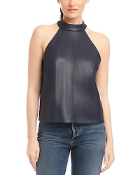 Fifteen Twenty Alexis Faux Leather Halter Top