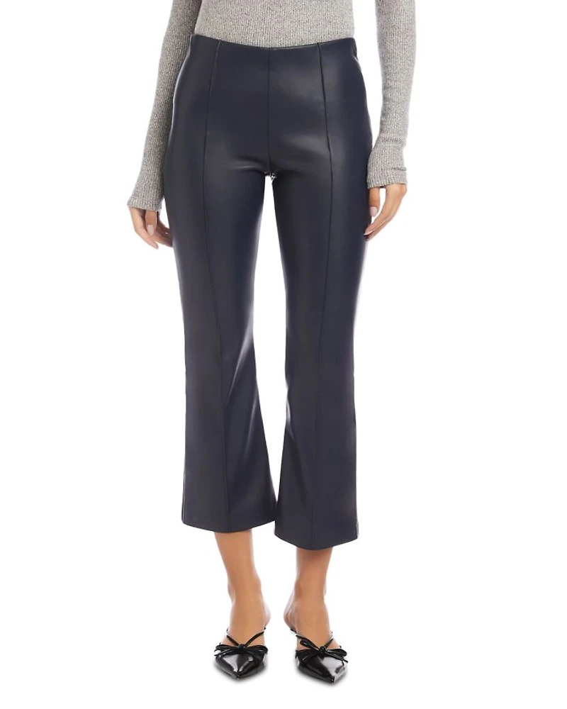 Sigourney Pintuck Faux Leather Pants