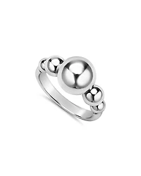 Lagos Sterling Silver Caviar Bubbly Beaded Ring