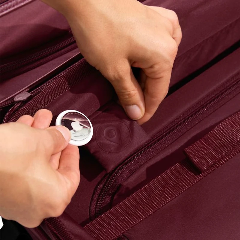 The Medium Check in Roller Suitcase - Burgundy