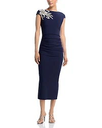 Chiara Boni La Petite Robe Hesup Embellished Cap Sleeve Dress