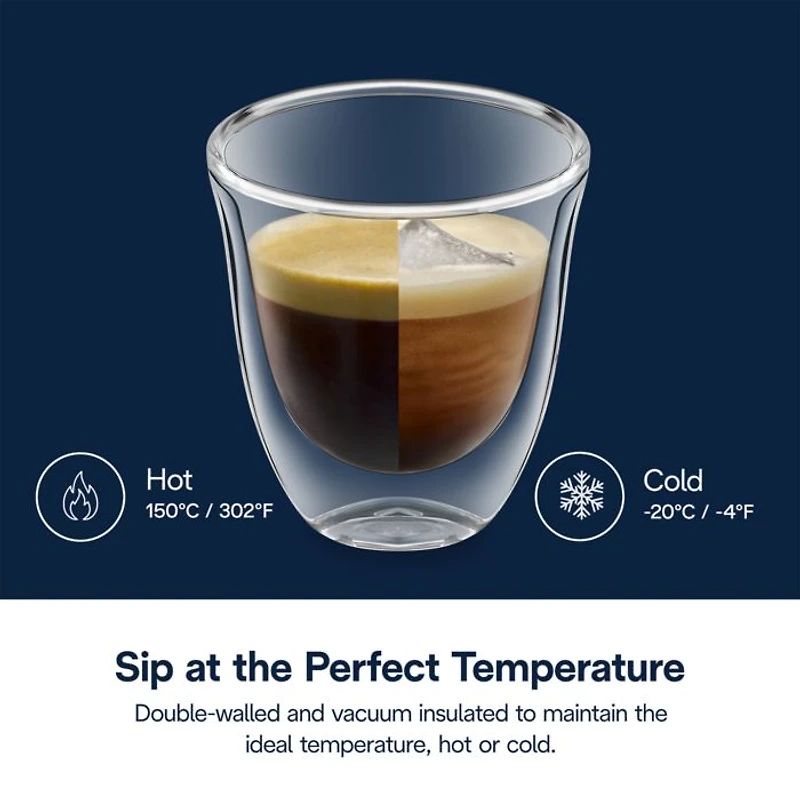 Trio Double-Wall Thermal Glasses, Set of 6