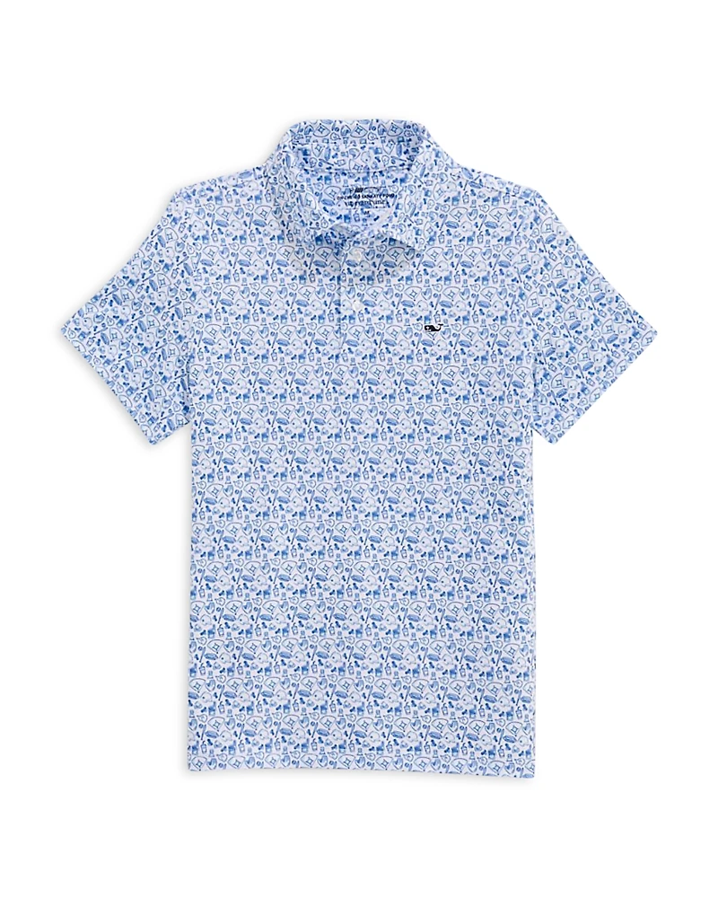 Vineyard Vines Boys' Printed Sankaty Polo - Little Kid