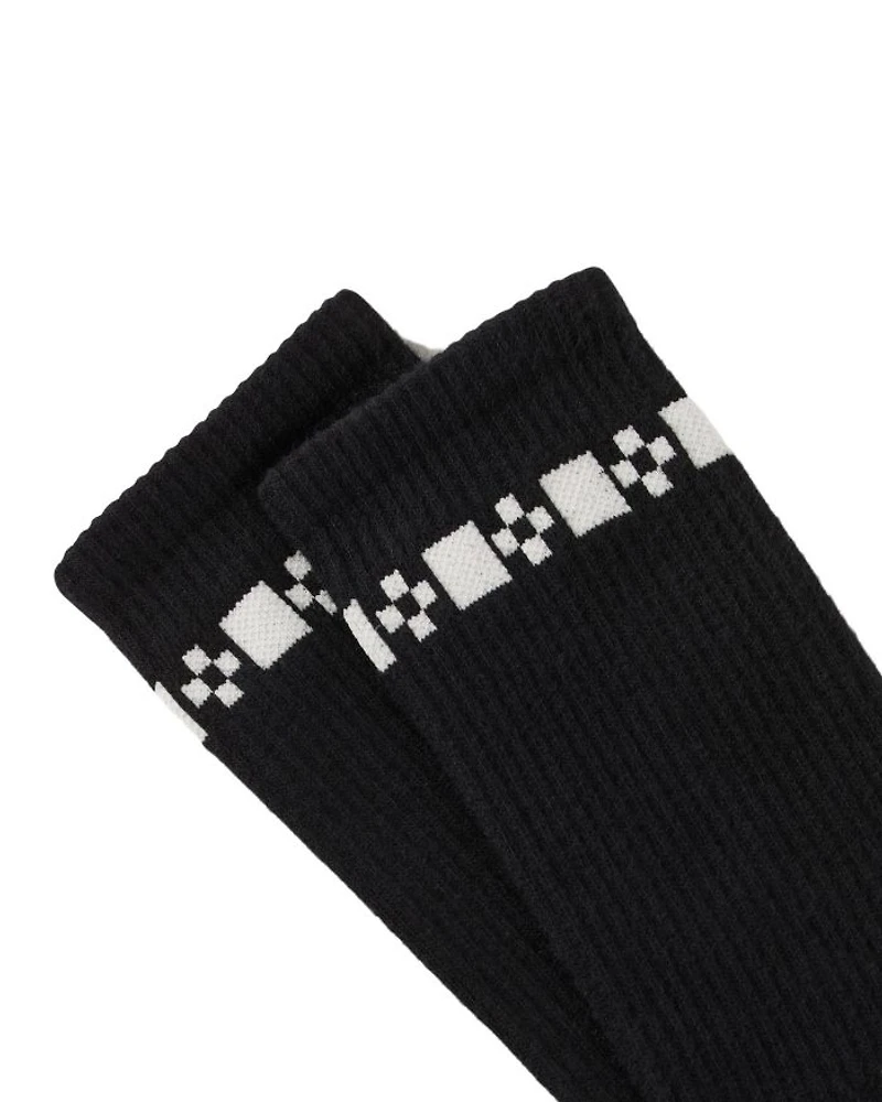 Embroidered Fine Knit Socks
