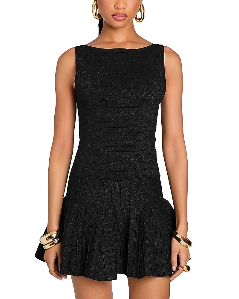 Retrofete Audrina Metallic Knit Dress