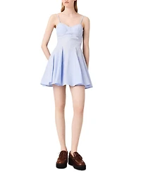 Flared Cotton Mini Dress