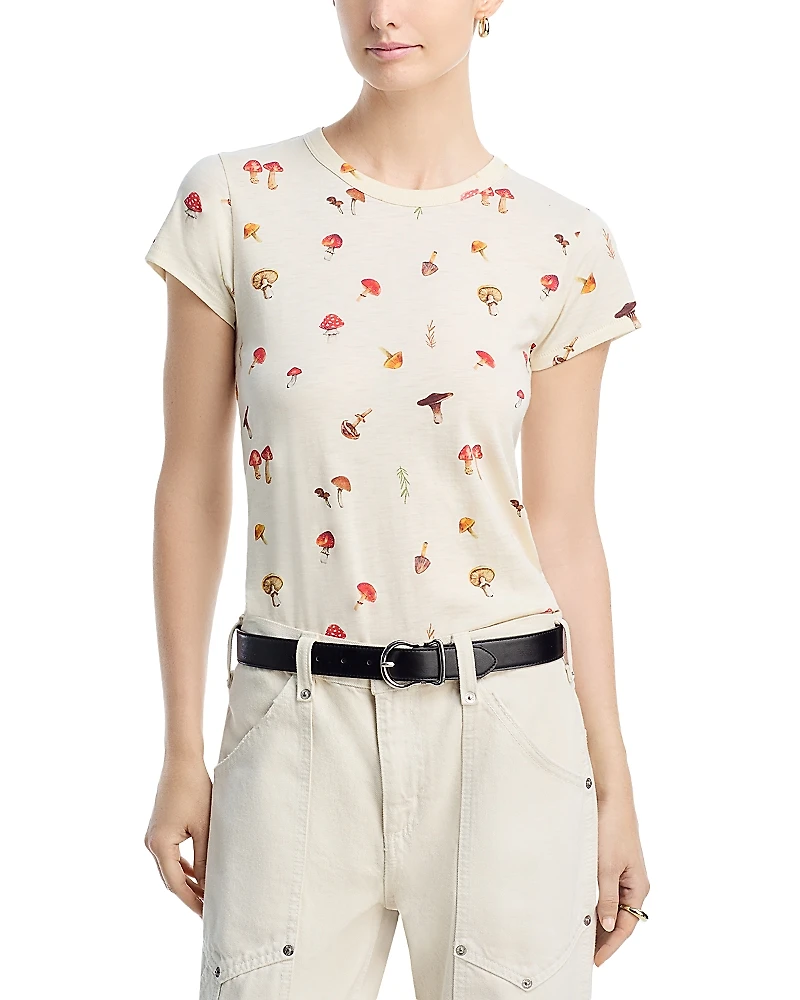 rag & bone All Over Mushroom Tee